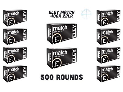 Eley Match 22lr 40gr Eps - Rimfire Ammunition 500rd Brick