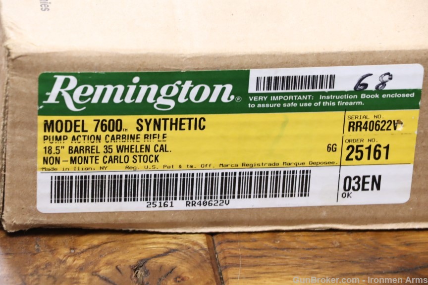 1 of 100 Remington 7600 Big Woods Bucks 35 Whelen Carbine New Old Stock 68 -img-5