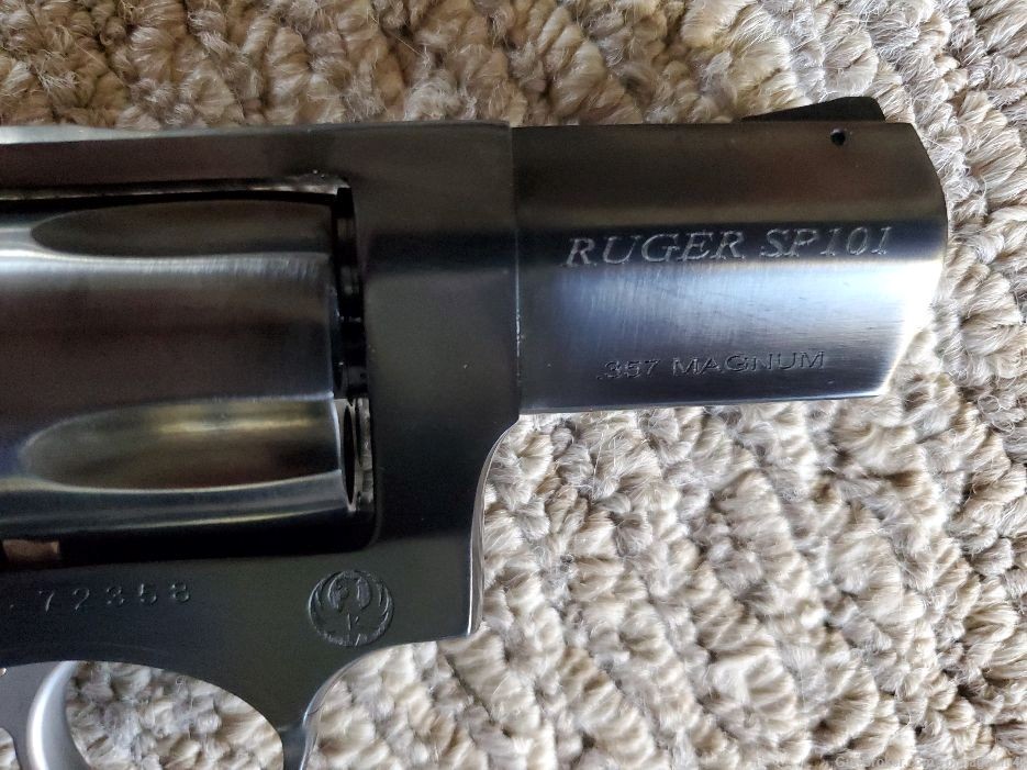 RUGER SP-101, .357 MAGNUM, 2.25-INCH, BLUED, WOOD GRIPS, 5-SHOT, NIB-img-7