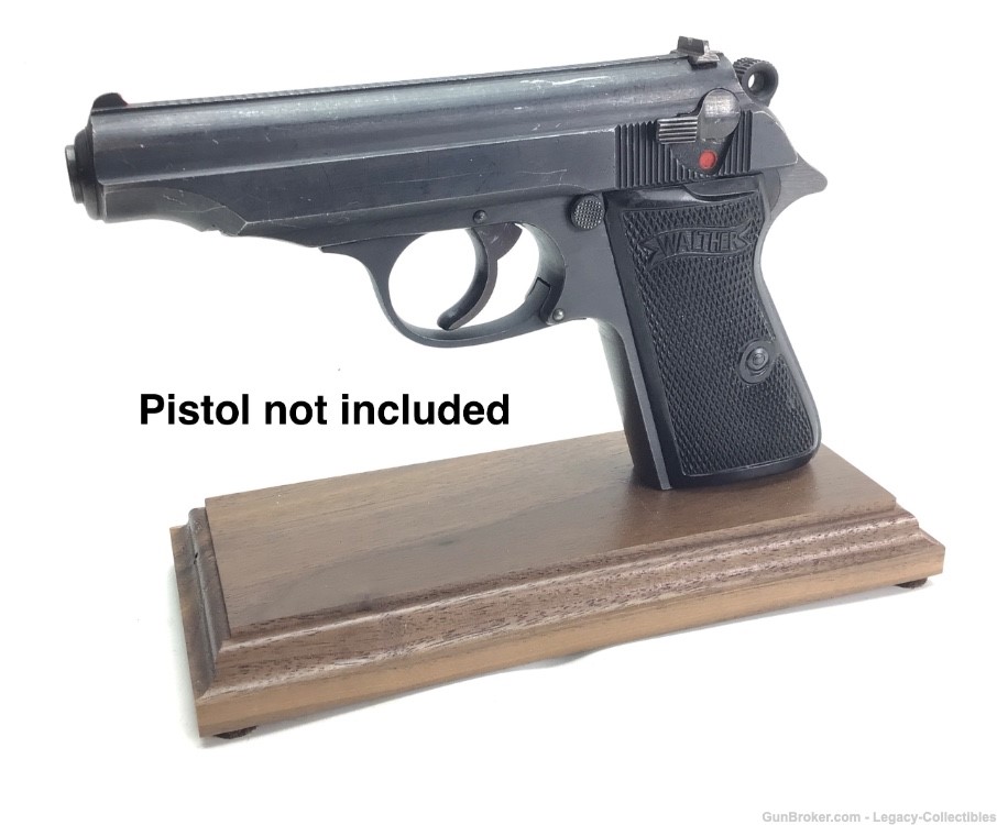 Walther PP / PPK Display Stand - Solid Walnut 7.65mm-img-5