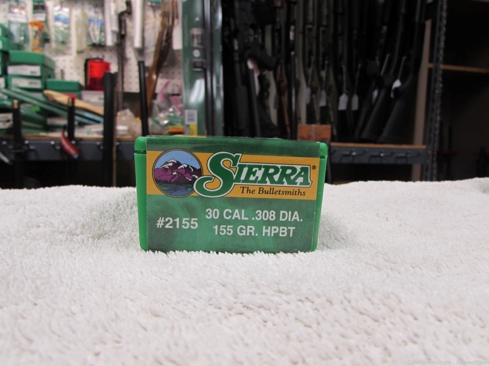 Sierra MatchKing 30 cal 155 Gr HPBT bullets #2155-img-0
