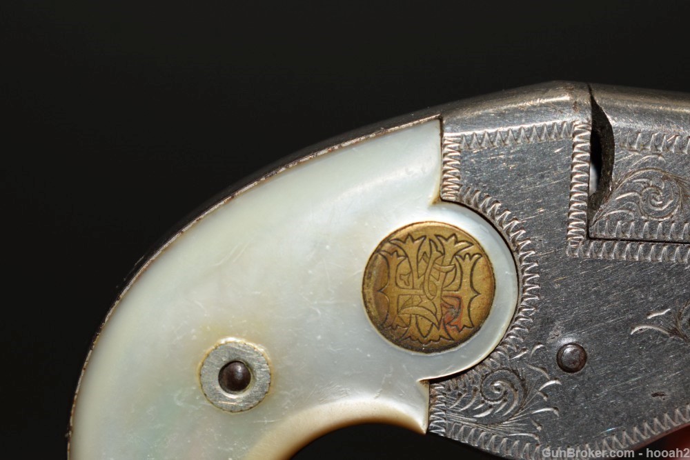 Scarce Fine Hopkins & Allen Vest Pocket Derringer Pistol 22 Short Rimfire-img-3