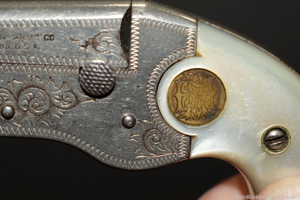Scarce Fine Hopkins & Allen Vest Pocket Derringer Pistol 22 Short Rimfire-img-8