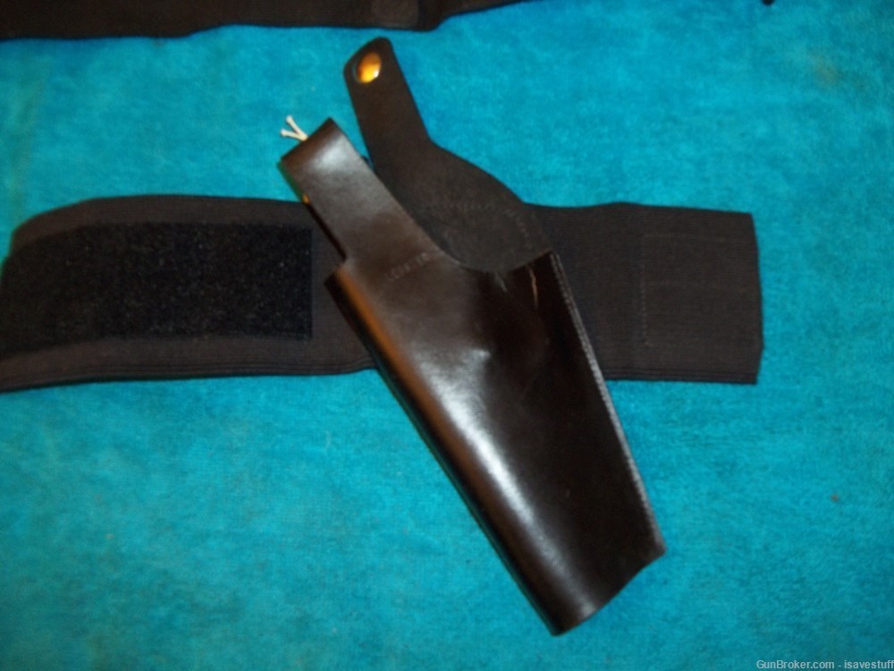 Smith Wesson K frame 4" NOS Legster L/H Leather Ankle Holster 10 13 38 357-img-3