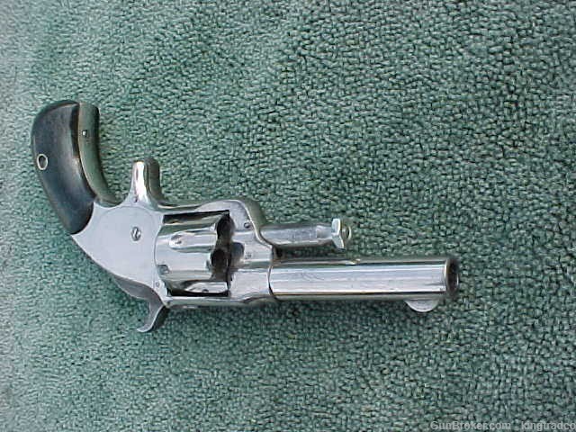 Antique " SMITH'S PATENT APRIL 15 1873 " Nickel 32 RF Pocket Pistol Revolve-img-9