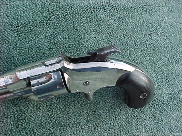 Antique " SMITH'S PATENT APRIL 15 1873 " Nickel 32 RF Pocket Pistol Revolve-img-6