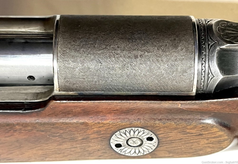 Haenel-Mannlicher 9x56 Mauser Rifle - VERY RARE! Hand engraved-img-40