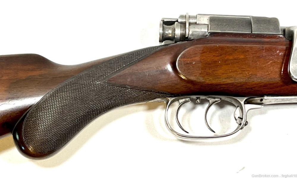 Haenel-Mannlicher 9x56 Mauser Rifle - VERY RARE! Hand engraved-img-3
