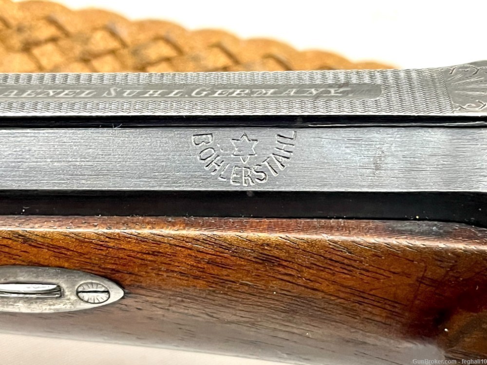 Haenel-Mannlicher 9x56 Mauser Rifle - VERY RARE! Hand engraved-img-38