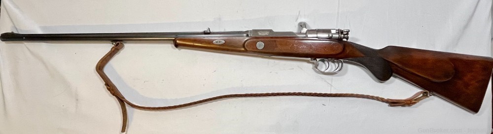 Haenel-Mannlicher 9x56 Mauser Rifle - VERY RARE! Hand engraved-img-8