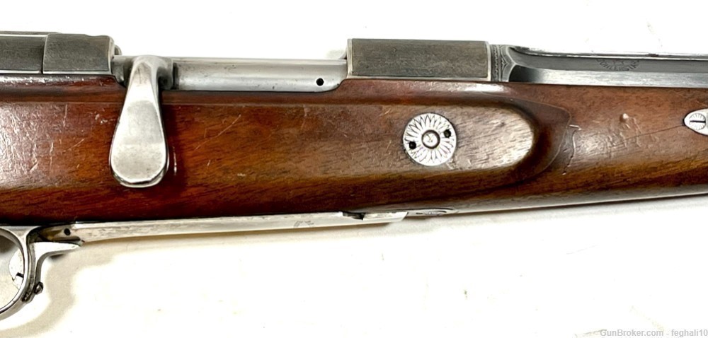 Haenel-Mannlicher 9x56 Mauser Rifle - VERY RARE! Hand engraved-img-4