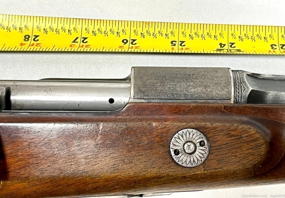 Haenel-Mannlicher 9x56 Mauser Rifle - VERY RARE! Hand engraved-img-50