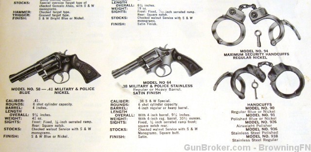 Orig S&W Price List All Models 4 Pages 1973-img-10