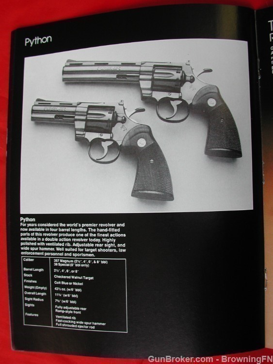 Orig Colt 1982 Catalog Python National Match Ace Government Model-img-15
