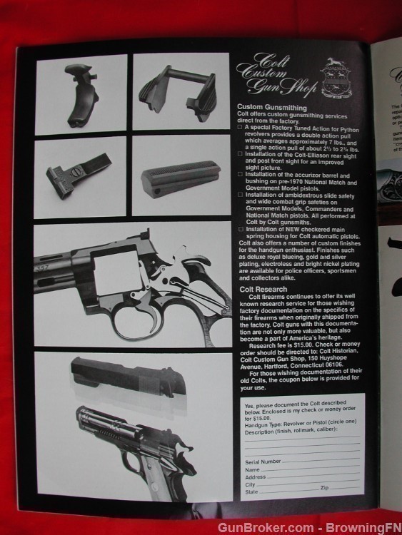 Orig Colt 1982 Catalog Python National Match Ace Government Model-img-22