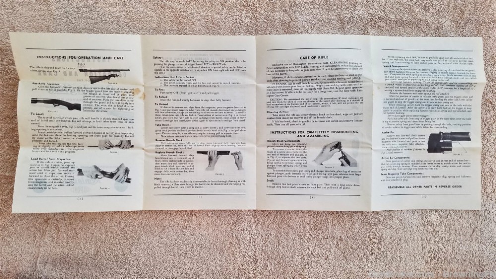 Orig Remington Model 121 Owners Instruction Manual-img-1