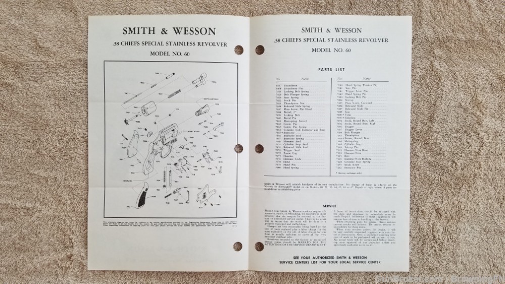 Orig S&W Model 60 Owners Instruction Manual 1974-img-1