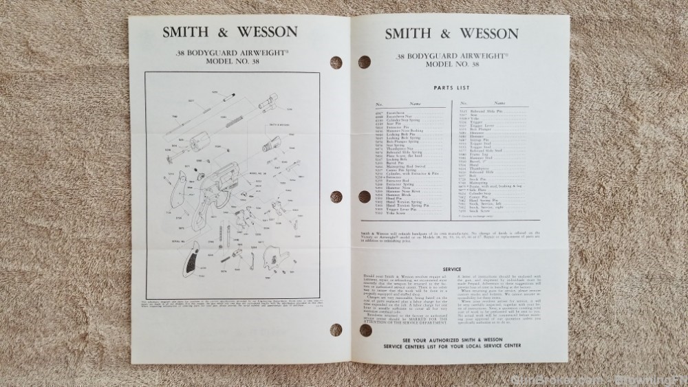 Orig S&W Model 38 Owners Instruction Manual 1974-img-1