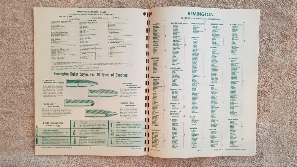 Orig Remington Ammunition Price List 1962-img-1