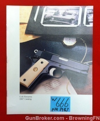 Orig Colt 1987 Catalog Mod Officer's ACP, Mustang-img-0