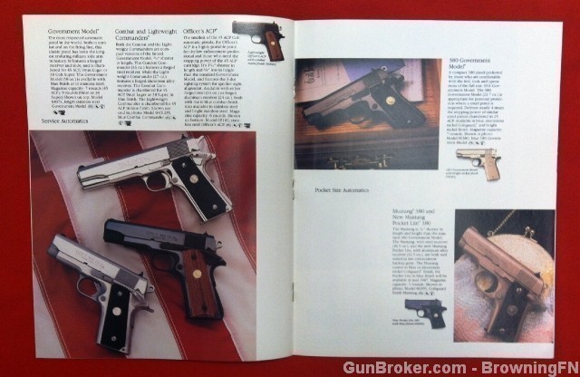 Orig Colt 1987 Catalog Mod Officer's ACP, Mustang-img-1