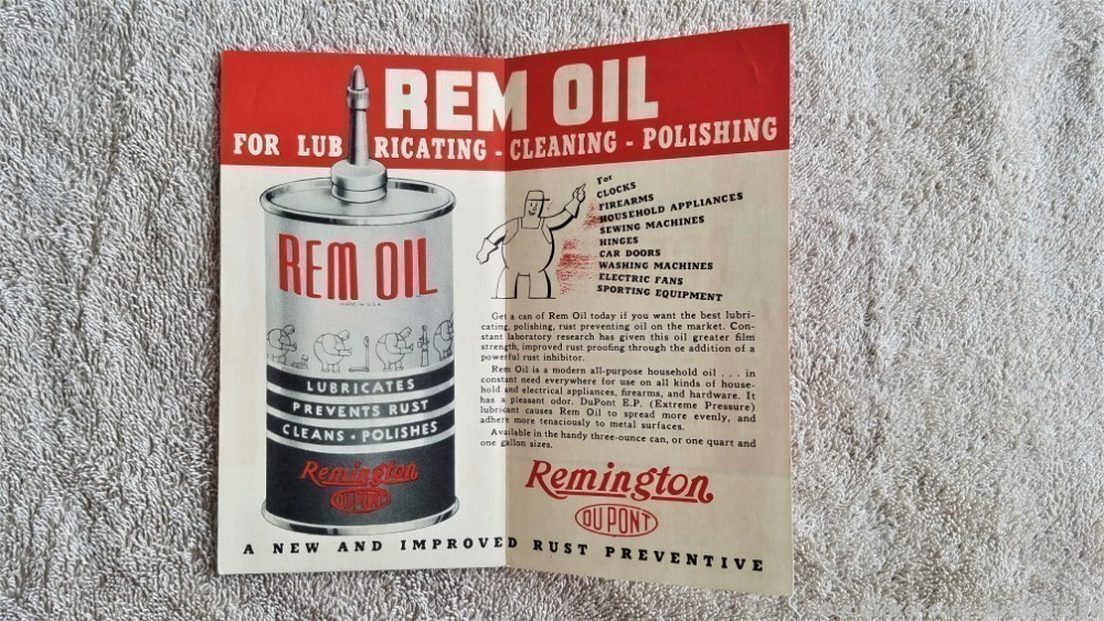 Orig Remington Rem Oil Flyer 1940-img-1