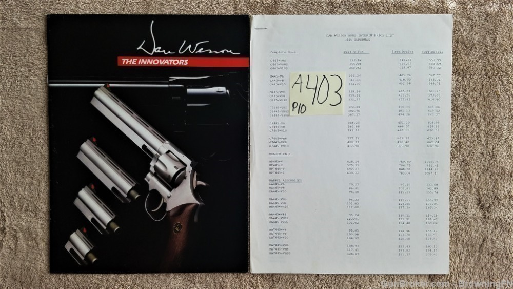 Orig Dan Wesson The Innovators Catalog and Price List-img-0