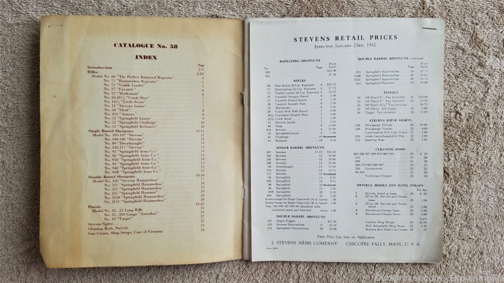 Orig Stevens Catalog & Price List 1932-img-1