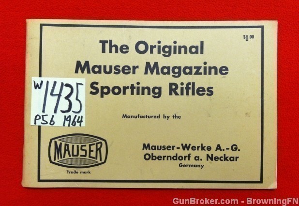 Original Mauser Sporting Rifles Catalog 1964-img-0