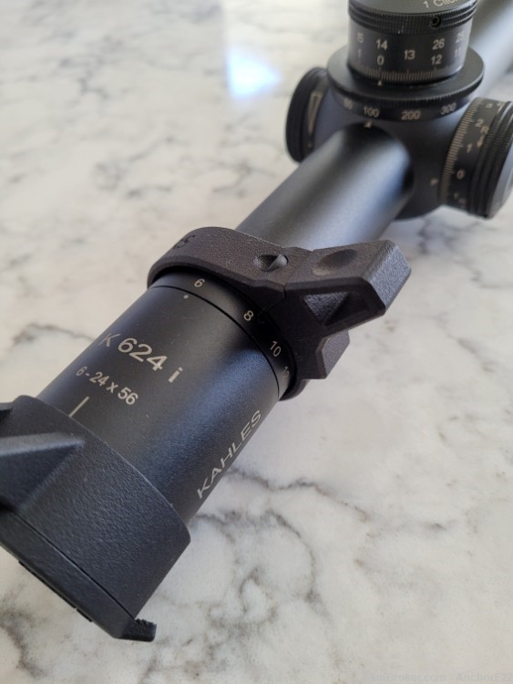 Kahles K624 6-24x56 MKM Scope Caps & Anarchy Outdoors Power Throw Lever-img-0