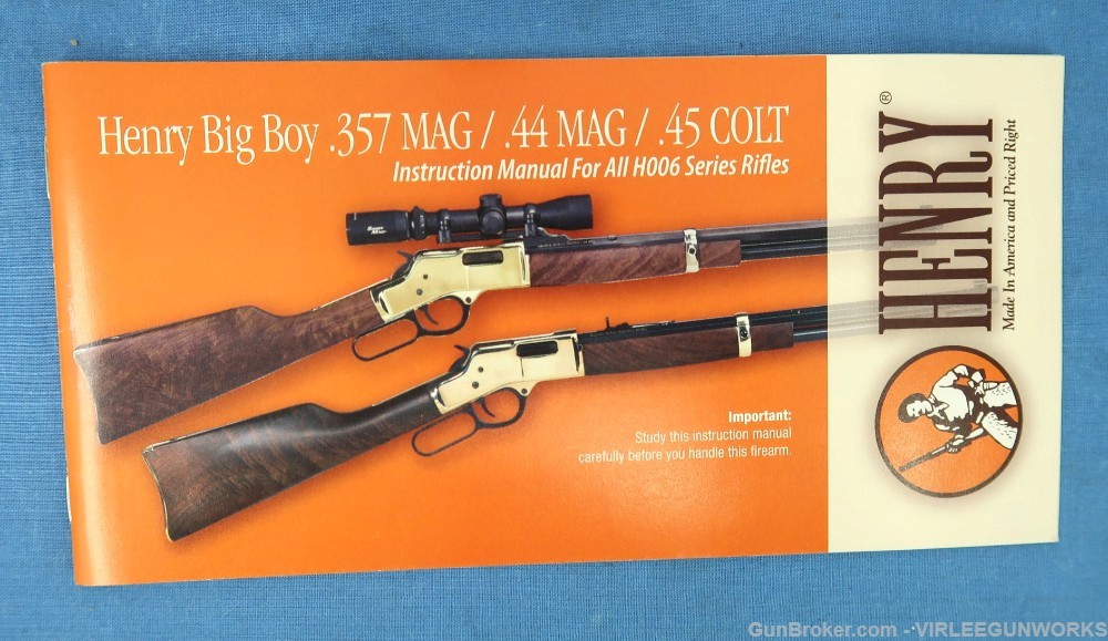 Henry Big Boy Classic Lever 44 Magnum/44 Special Tube Feed Boxed 2012 -img-1