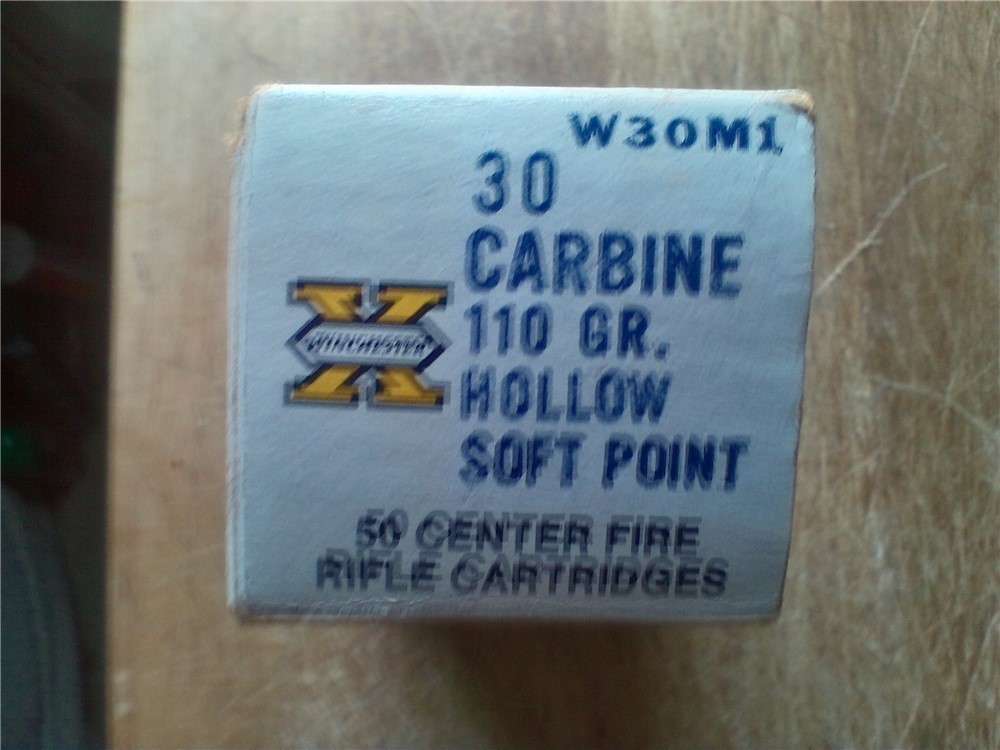 vintage Winchester 30 carbine 110 gr.Hollow Soft Point ammo-img-1