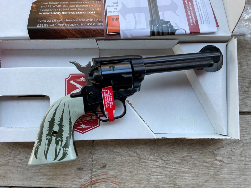 Heritage Rough Rider .22LR 4.75" FS Blued Bear Claw Revolver-img-2