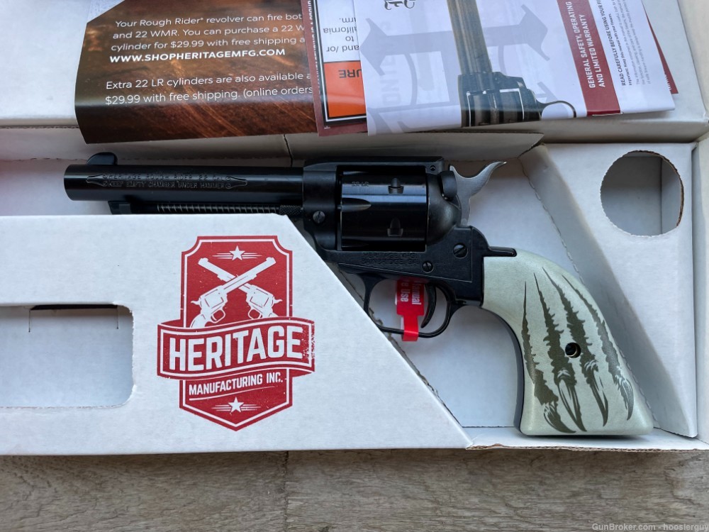 Heritage Rough Rider .22LR 4.75" FS Blued Bear Claw Revolver-img-0