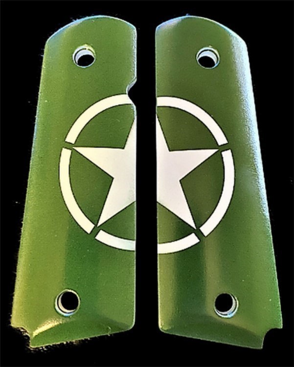 1911 GRIPS fits COLT Springfield Rock Island Army Star Clones jeep green-img-0