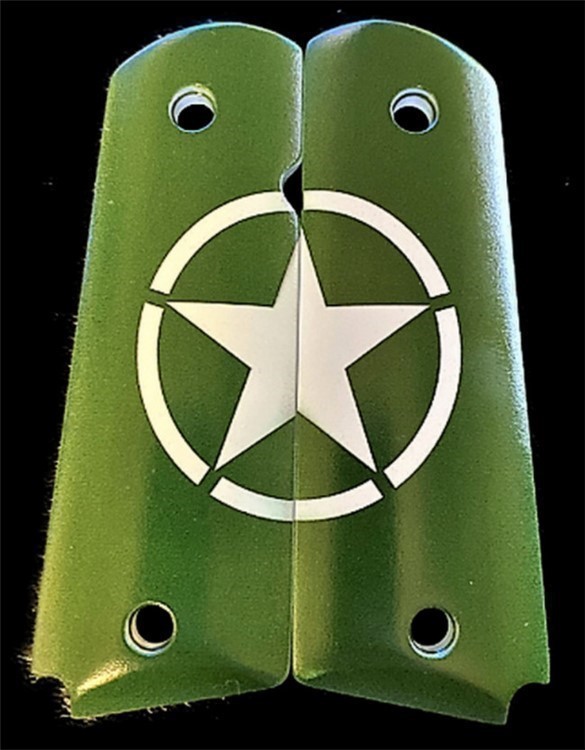 1911 GRIPS fits COLT Springfield Rock Island Army Star Clones jeep green-img-3
