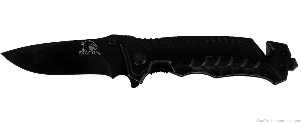 Tactical Rescue Knife Spring Assisted with Glass Breaker & Seat Belt Cutter-img-2