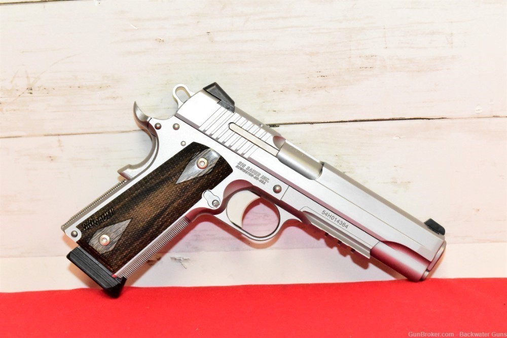 FACTORY NEW SIG SAUER 1911R STAINLESS RAIL CALIFORNIA COMPLIANT PISTOL -img-1
