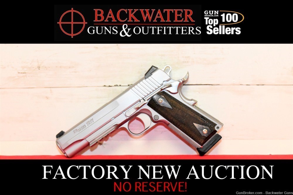 FACTORY NEW SIG SAUER 1911R STAINLESS RAIL CALIFORNIA COMPLIANT PISTOL -img-0