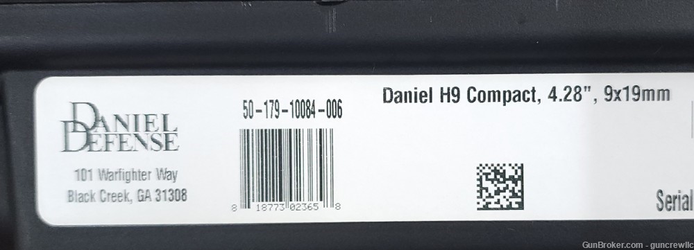 Daniel Defense H9 Compact Hudson H-9 9mm OR 4.28" BRAND NEW 2024 Layaway-img-16