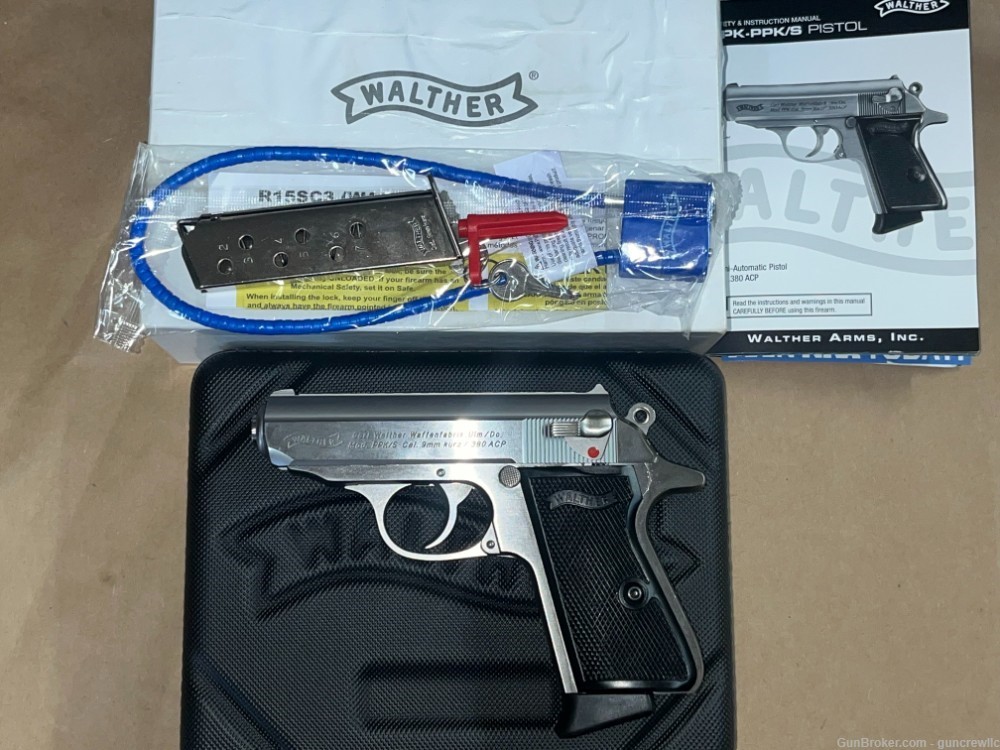 Walther 4796004 PPK/S 380ACP PPKS 380 ACP Stainless Steel DA/SA NOS Layaway-img-0