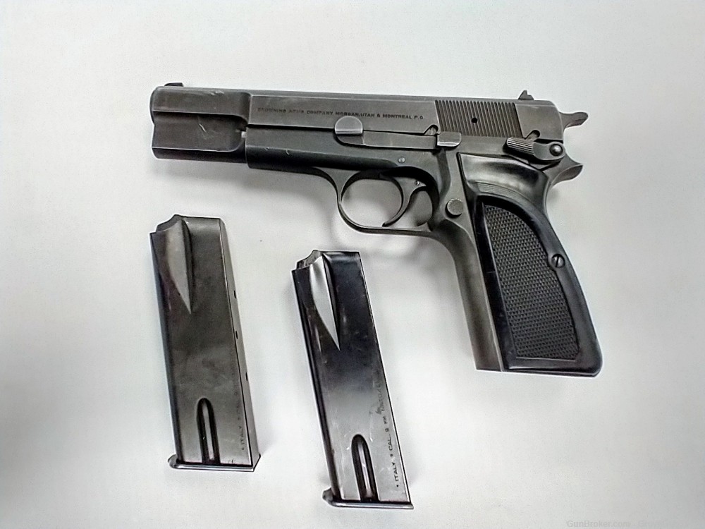 Browning Hi-Power 9mm Pistol MFG 1989 w/2 Mags RARE-img-0