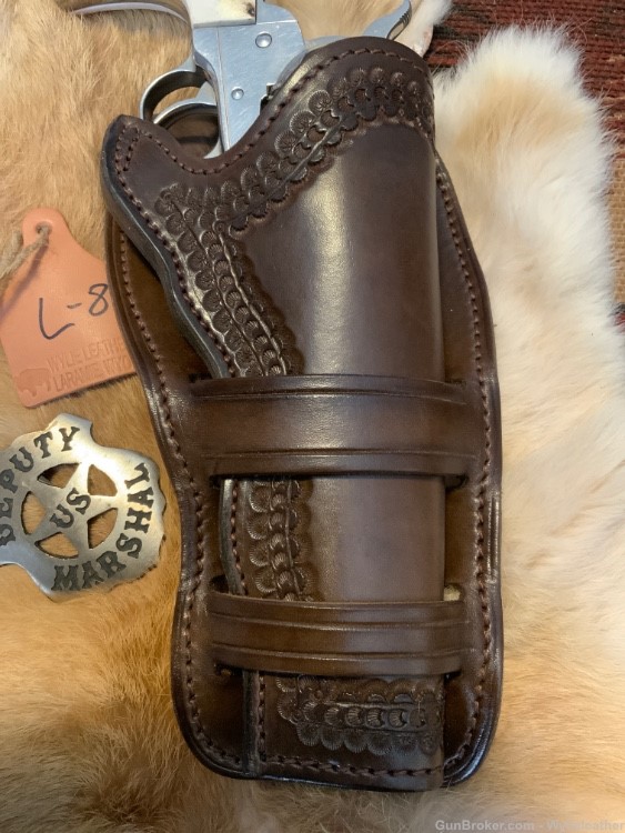 Colt Single Action Army, Vaquero, Peacemaker Lined leather holster 5 1/2” -img-0