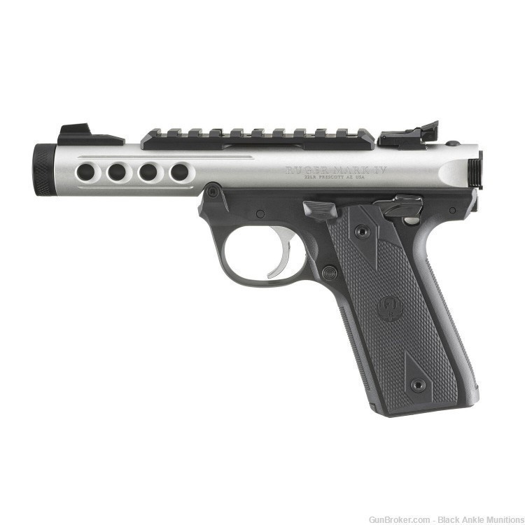Ruger Mark IV 22/45 Lite Pistol, 22LR, 4.4", 10rd, Clear Anodized NIB 43945-img-2