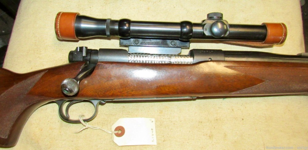 Winchester Pre-64 Model 70 .375 H&H Magnum Scoped Rifle 1953 .01 NR-img-1