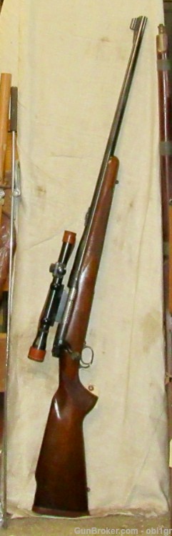 Winchester Pre-64 Model 70 .375 H&H Magnum Scoped Rifle 1953 .01 NR-img-0