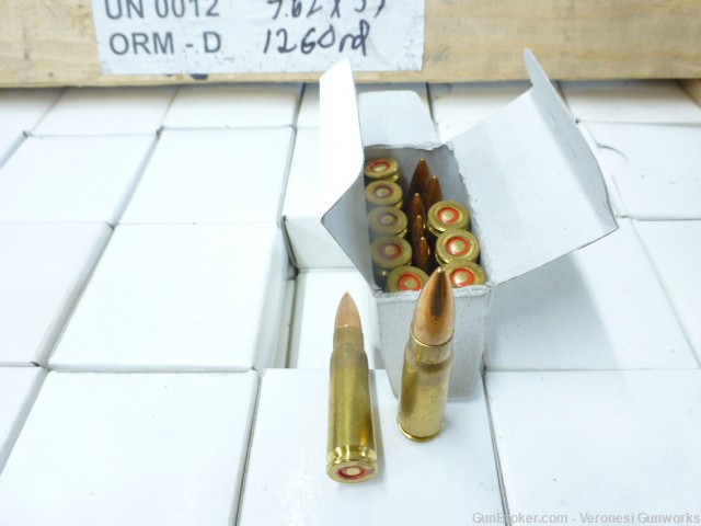 1260 rd 7.62x39 Intrac Brass Case No Headstamps-img-1