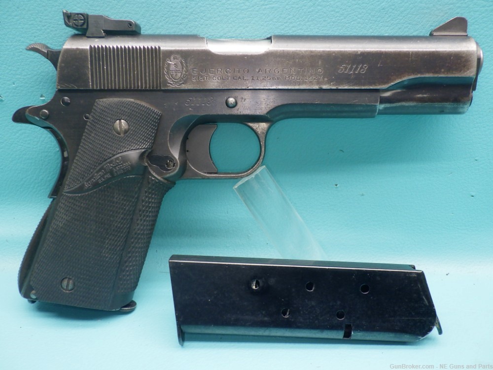 DGFM-FMAP Systema Colt 1927 .45acp 5"bbl Pistol W/ Millett Sight & 2 Mags-img-0