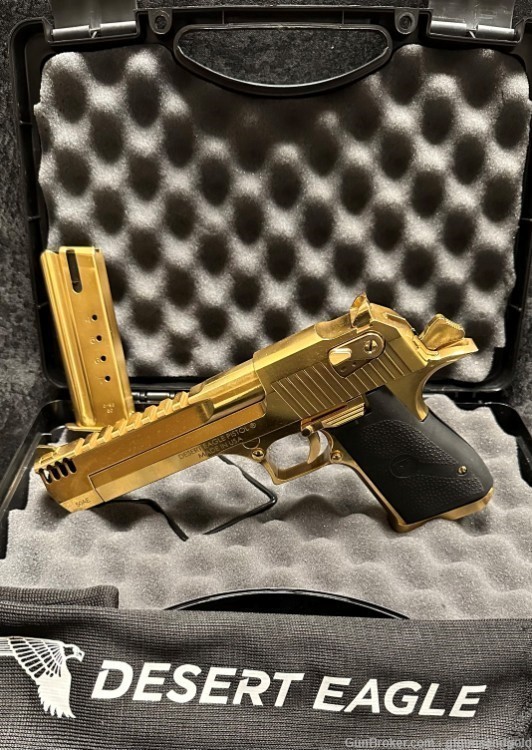 NEW CUSTOM 24KT GOLD PLATED MAGNUM RESEARCH, .50AE DESERT EAGLE *PORTED*-img-4