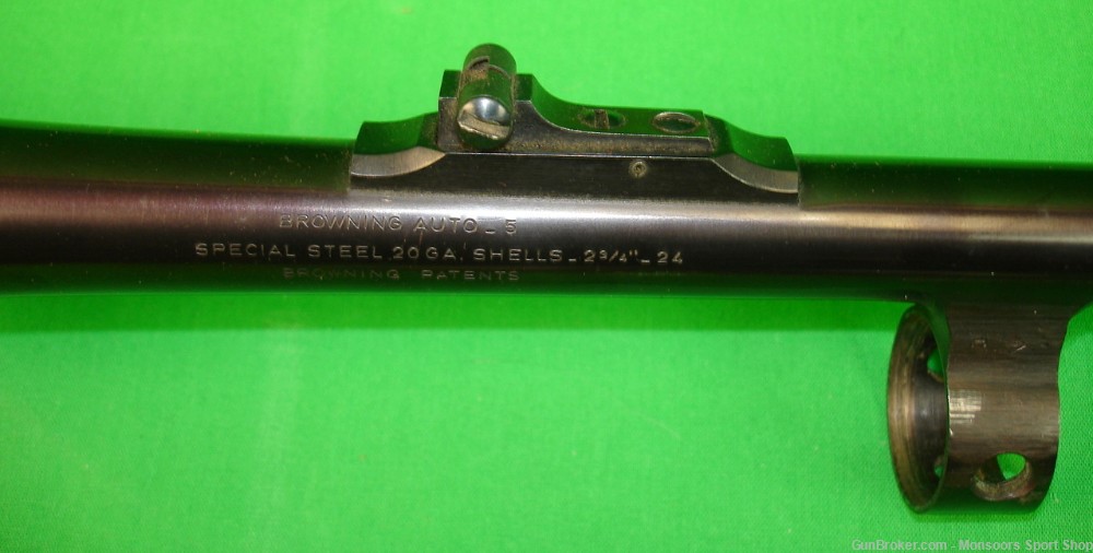 Browning Belguim A5 Slug Barrel - 20ga / 24" Bbl - 95%-img-2